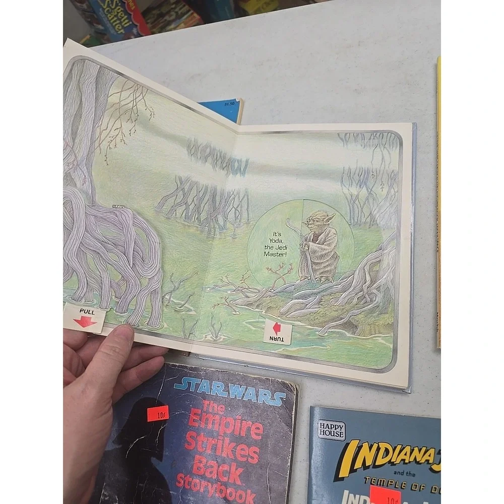 Lot of‎ 5 Vintage Star Wars & Indiana Jones Paperback Hardcover Children's Books